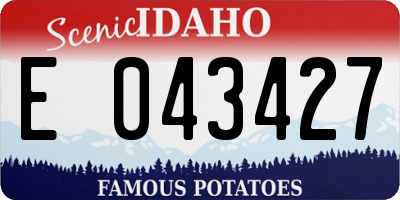 ID license plate E043427