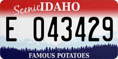 ID license plate E043429