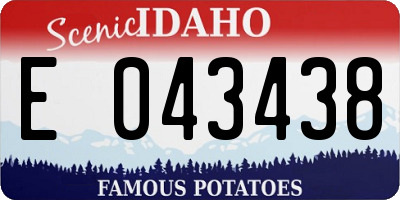 ID license plate E043438