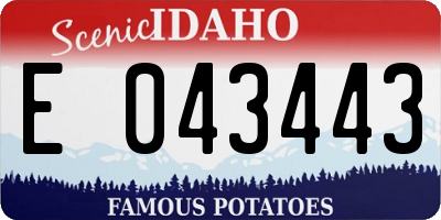 ID license plate E043443