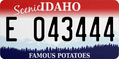 ID license plate E043444