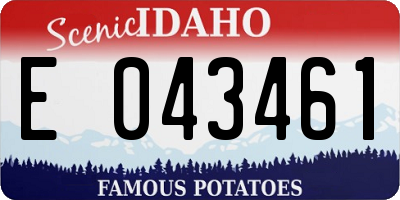 ID license plate E043461