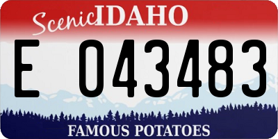 ID license plate E043483