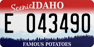 ID license plate E043490