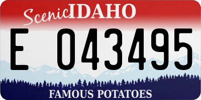 ID license plate E043495