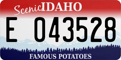 ID license plate E043528