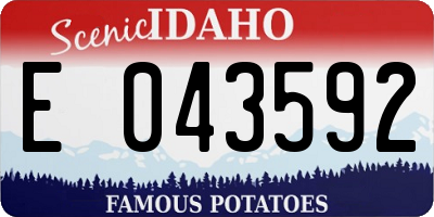 ID license plate E043592