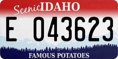 ID license plate E043623