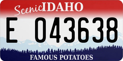 ID license plate E043638