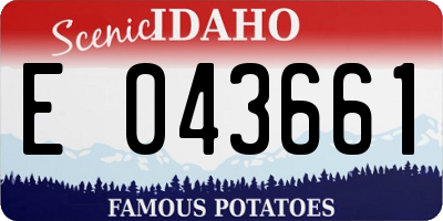ID license plate E043661