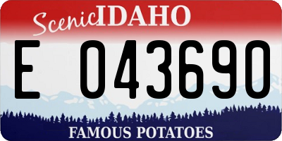 ID license plate E043690
