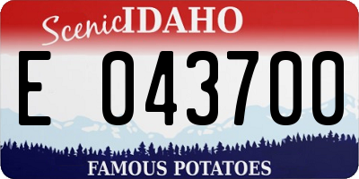 ID license plate E043700