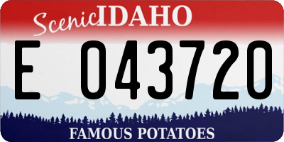 ID license plate E043720