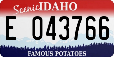 ID license plate E043766