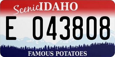 ID license plate E043808
