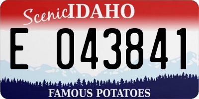 ID license plate E043841