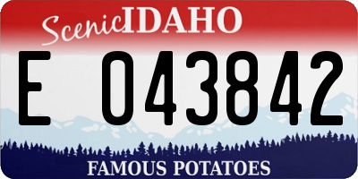 ID license plate E043842