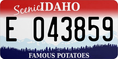 ID license plate E043859