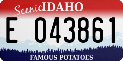 ID license plate E043861