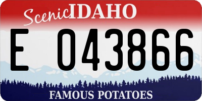 ID license plate E043866