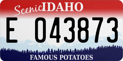 ID license plate E043873