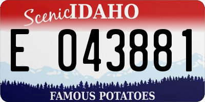 ID license plate E043881