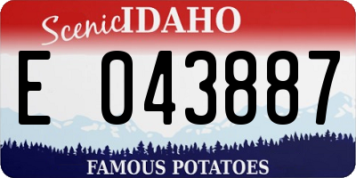 ID license plate E043887