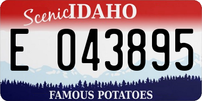 ID license plate E043895