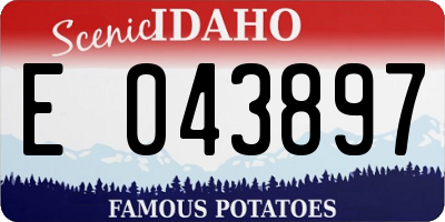 ID license plate E043897