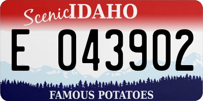 ID license plate E043902