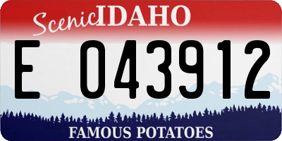 ID license plate E043912