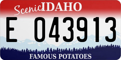ID license plate E043913