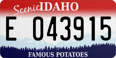 ID license plate E043915