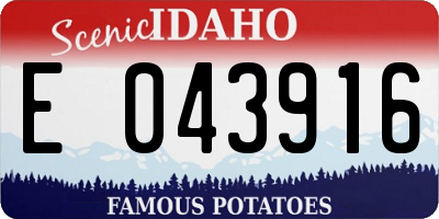 ID license plate E043916