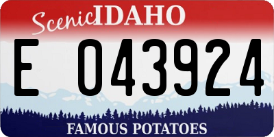 ID license plate E043924
