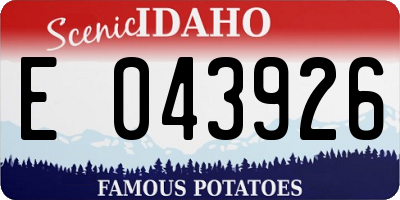 ID license plate E043926