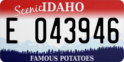 ID license plate E043946