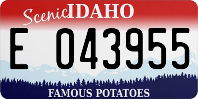 ID license plate E043955