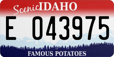 ID license plate E043975