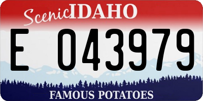 ID license plate E043979