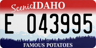ID license plate E043995