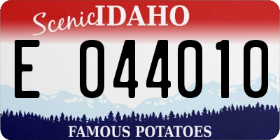 ID license plate E044010
