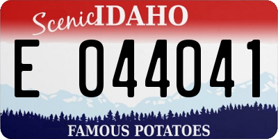 ID license plate E044041