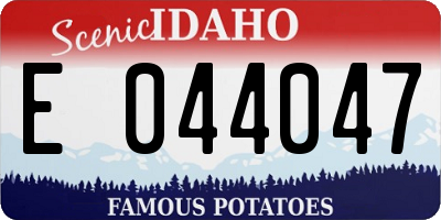 ID license plate E044047