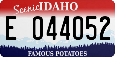 ID license plate E044052