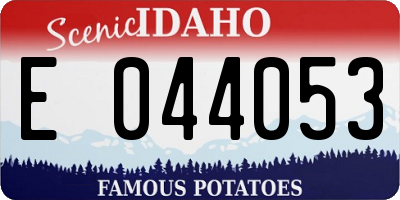 ID license plate E044053