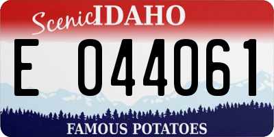 ID license plate E044061