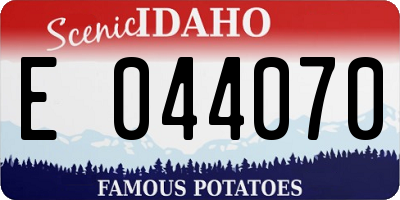ID license plate E044070