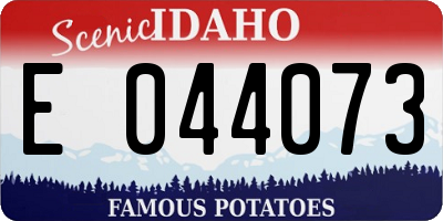 ID license plate E044073