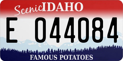 ID license plate E044084